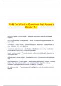  PHR Certification Questions And Answers Graded A+.