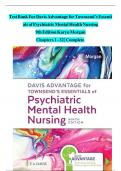 Test Bank For Davis Advantage for Townsend’s Essentials of Psychiatric Mental Health Nursing 9th Edition Karyn Morgan