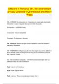 I (H) unit 4 Personal 9th, 5th amendment privacy Griswold v Connecticut and Roe v Wade