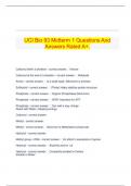   UCI Bio 93 Midterm 1 Questions And Answers Rated A+.