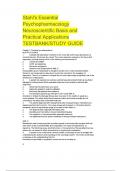 FULL TEST BANK Stahl's Essential Psychopharmacology: Neuroscientific Basis and Practical Applications 5th Edition by Stephen M. Stahl (Author) With 100% Verified Questions And Answers Graded A+. TEST BANK STAHL'S ESSENTIALS PSYCHOPHARMACOLOGY 5TH ED