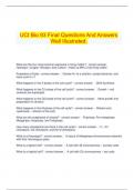   UCI Bio 93 Final Questions And Answers Well Illustrated.