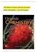 Organic Chemistry 6th Edition Test Bank by Smith, Janice, All Chapters 1 to 29  complete Verified editon ISBN: 9781260119107