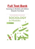 Sociology in Modules 5th Edition Schaefer Test Bank