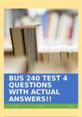 BUS 240 TEST 4 QUESTIONS WITH ACTUAL ANSWERS!!