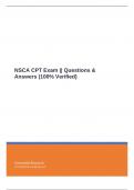 NSCA CPT Exam || Questions & Answers (100% Verified)