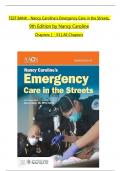 TEST BANK For Nancy Caroline’s Emergency Care in the Streets, 9th Edition by Nancy Caroline, All Chapters 1 to 53  complete Verified editon ISBN: 9781284236088