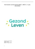 Uitgebreide samenvatting OWE 3 Gezond leven (toets in 1 keer gehaald)