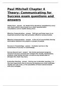 Paul Mitchell Chapter 4 Theory Communicating for Success exam questions and answers.