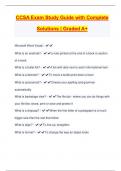 CCSA Exam Study Guide with Complete Solutions | Graded A+