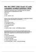 Min Wu CMST 1061 Exam -2 with complete verified solutions 2024.