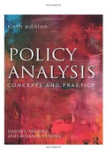 Policy Analysis Concepts and Practice 6th Edition Weimer Solutions Manual