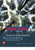 TEST BANK for  Financial and Managerial Accounting The Basis for Business Decisions, 19 Edition. by R. Williams, F. Haka, S. Bettner, V. Carcello, 2021. (Complete Download). 1627 Pages.