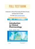 Introduction to Clinical Pharmacology 9th Edition Visovsky Zambroski Hosler Test Bank