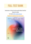 Introduction to Critical Care Nursing 8th Edition Sole Klein Moseley Test Bank