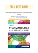 Lehnes Pharmacology for Nursing Care 10th Edition Burchum Test Bank