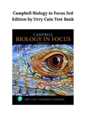 Campbell Biology in Focus 3rd Edition by Urry Cain Test Bank