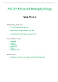 Week 7 Quiz - NR507 / NR 507 (Latest 2022 / 2023) : Advanced Pathophysiology - Chamberlain