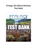 Ecology 5th Edition Bowman Test Bank