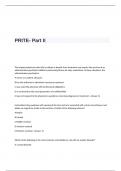 PRITE Exam Questions and Answers- Part II