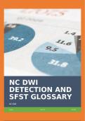 NC DWI DETECTION AND SFST GLOSSARY