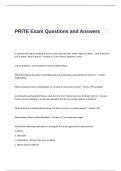 PRITE Exam Questions and Answers and Answers