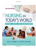 Nursing in Today’s World Trends Issues and Management 11th Edition Stegan Sowerby Test Bank