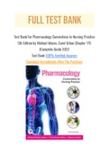 Test Bank For Pharmacology Connections to Nursing Practice 5th Edition by Michael Adams, Carol Urban Chapter 175 |Complete Guide 2022