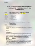 NURS-6521F-9/NURS-6521N-9/NURS-6521C9-ADVANCED PHARMACOLOGY 2022 (101 Solutions)