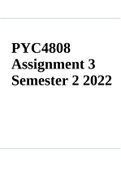 PYC4808 Assignment 3 Semester 2 2022