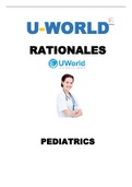 Uworld  Review Pediatrics questions and answers with rationales