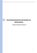 Samenvatting  Orthopedagogische Methoden En Interventies