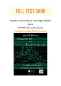 Principles of Biostatistics 2nd Edition Pagano Solutions Manual