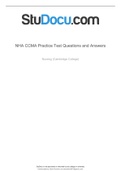 NHA CCMA Practice Test Questions and Answers(2022/2023)