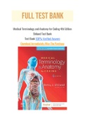 Medical Terminology and Anatomy for Coding 4th Edition Shiland Test Bank