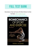 Biomechanics of Sport and Exercise 4th Edition McGinnis Test Bank