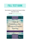 Clinical Guidelines for Advanced Practice Nursing 3rd Edition Collins-Bride Test Bank