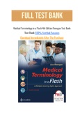 Medical Terminology in a Flash 4th Edition Finnegan Test Bank