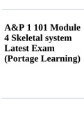 A&P 1 101 Module 4 Skeletal system Latest Exam (Portage Learning) 