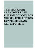 Test Bank For Clayton’s Basic Pharmacology for Nurses 19th Edition Michelle Willihnganz Chapter 1-48 | Complete Guide