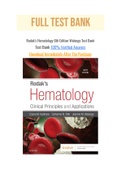 Rodak’s Hematology 6th Edition Walenga Test Bank