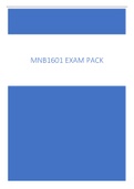 MNB1601 EXAM PACK