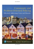 Community and Problem Oriented Policing Effectively Addressing Crime and Disorder 7th Edition Peak Test Bank ISBN: 9780133590104 |COMPLETE GUIDE A+