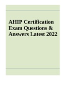 AHIP Certification Exam Questions And Answers Latest 2022