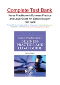 Nurse Practitioner’s Business Practice and Legal Guide 7th Edition Buppert Test Bank