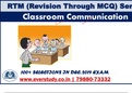 RTM MCQs on Classroom Communication