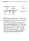 Identification of an Unknown Compound using Infrared and NMR Spectroscopy