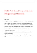 NR 283 Patho Exam 3 Study Guide (Version 2), NR 283 Pathophysiology Chamberlain College of Nursing