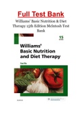 Williams’ Basic Nutrition & Diet Therapy 15th Edition Mclntosh Test Bank