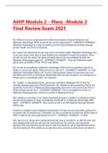 AHIP Module 2 - Plans -Module 2 Final Review Exam 2021